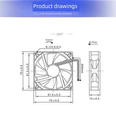 全新静音7015 7厘米/CM超薄USB显卡5V 12V 24V电脑 机箱 散热风扇
