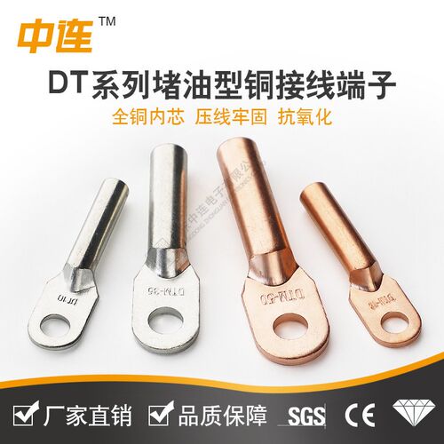 DT95平方铜鼻子 DT堵油线鼻子 冷压接线端子 DT纯铜线耳紫铜接头