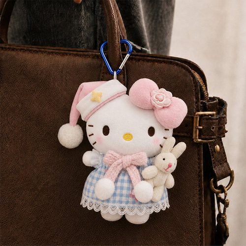 三丽鸥正版hellokitty晚安星兔kt毛绒玩具可爱包包钥匙配件礼物女