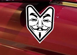 仇杀盖伊福克斯车贴长指横向尺寸