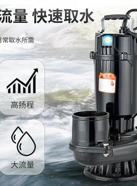 农用220V1寸2寸3寸4寸四寸潜水泵抽水机大流量高扬程泵鱼塘灌溉