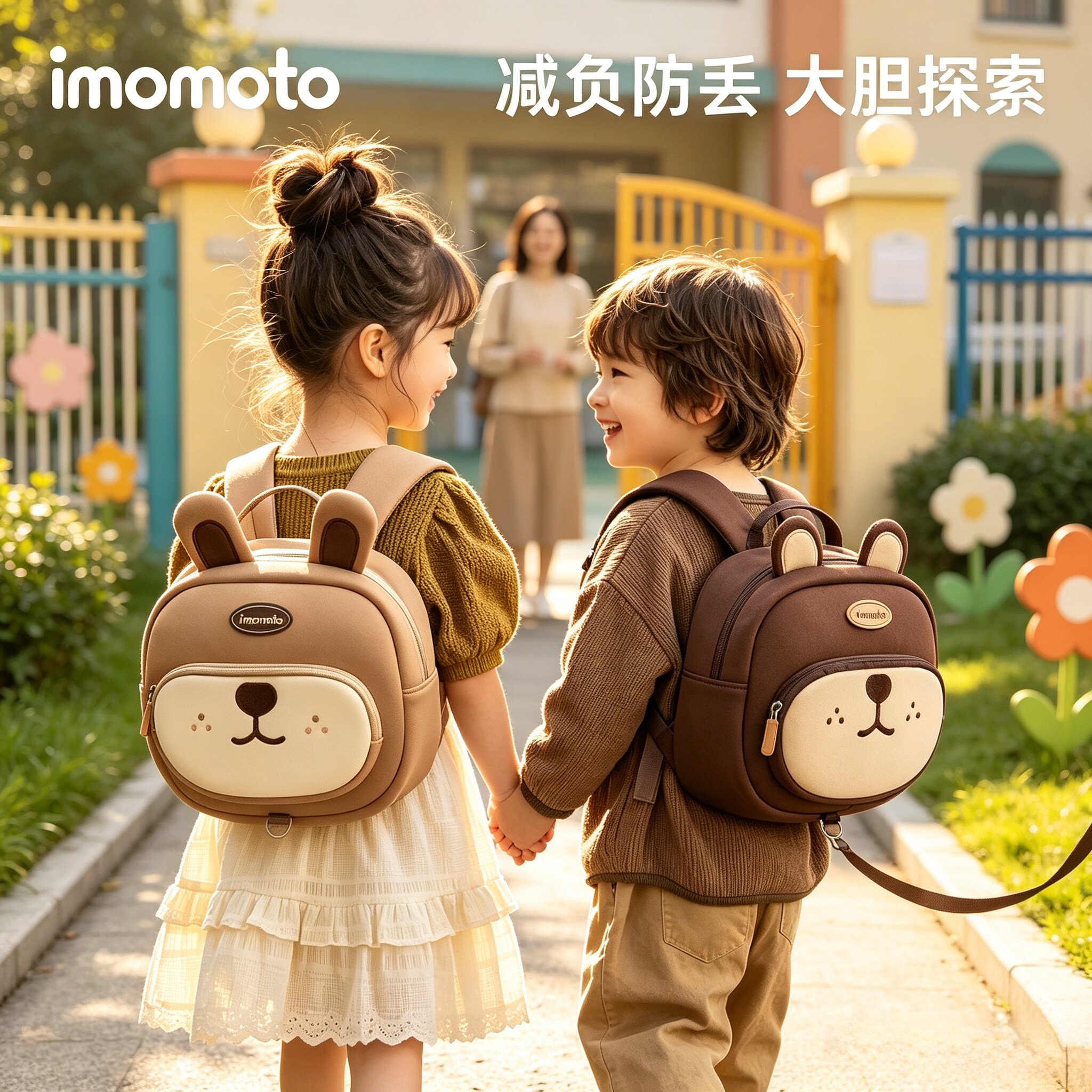 imomoto儿童幼儿园背包双肩包