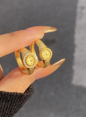 520限定小众设计金色开口戒指女