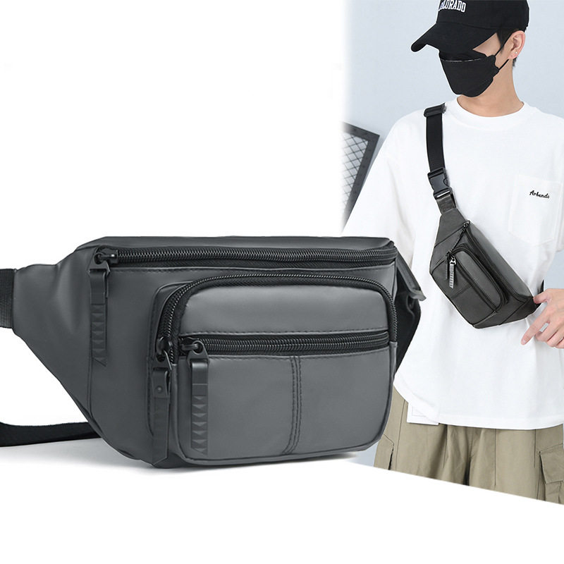 2026新款男士胸包户外休闲百搭单肩斜挎包大学生潮流腰包