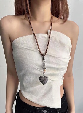 波西米亚复古贝壳海螺爱心吊坠女