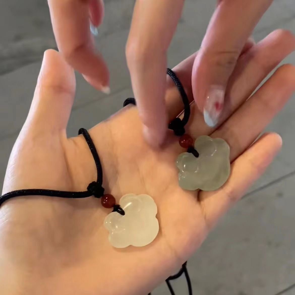 闺蜜项链平安扣项链女学生小众设计手工编织绳情侣吊坠可水洗