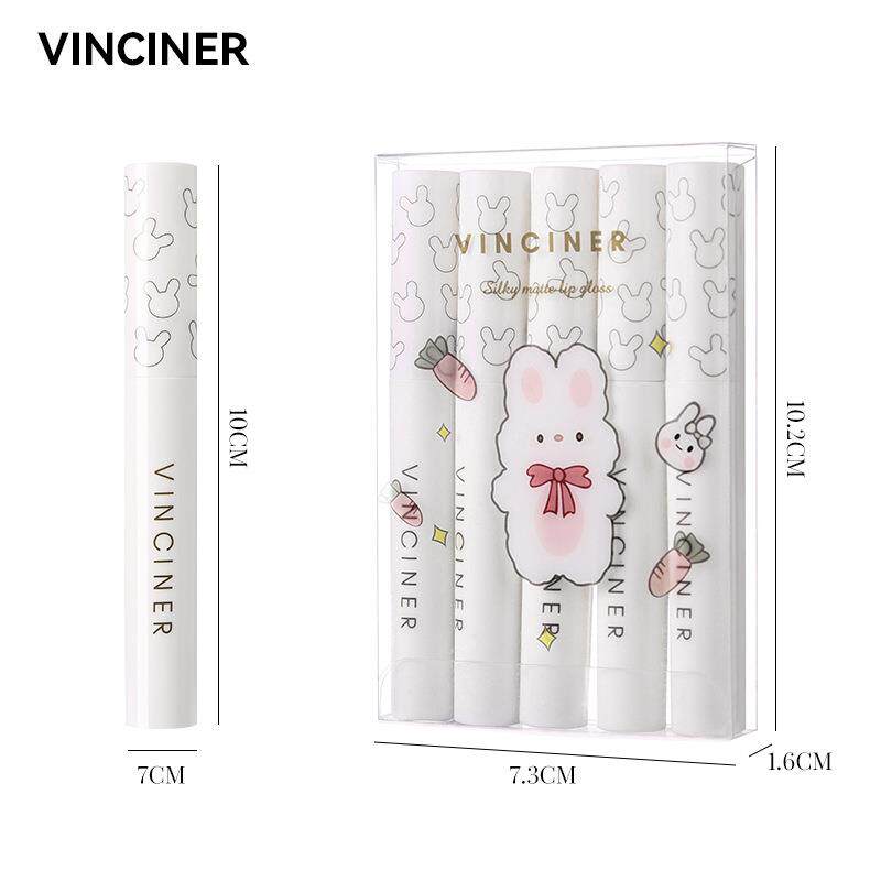 Lip Gloss Set5支装卡通唇釉套装 哑光雾面丝绒不粘杯唇彩