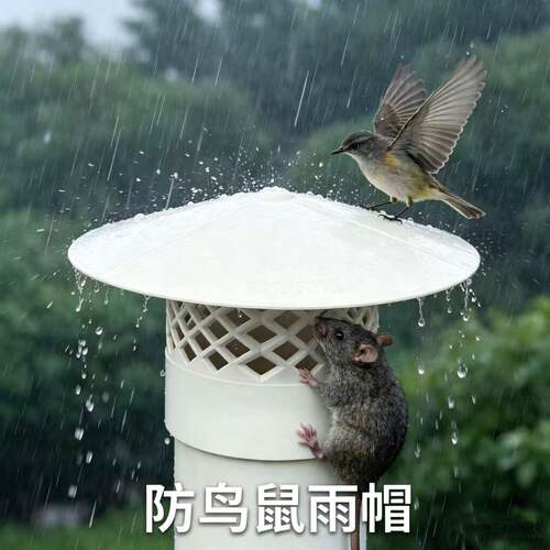 75 110 160多用实用屋顶塑料PVC防鸟雨帽透气帽通气帽管帽通风口