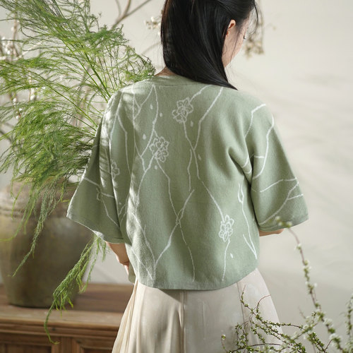 茱萸汉服│杏花天影 汉麻针织背子 汉服上衣汉元素中式国风女装