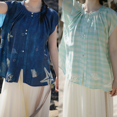 茱萸汉服｜我觉得海星&布星 仿灰缬汉元素圆领比甲 夏日女装日常
