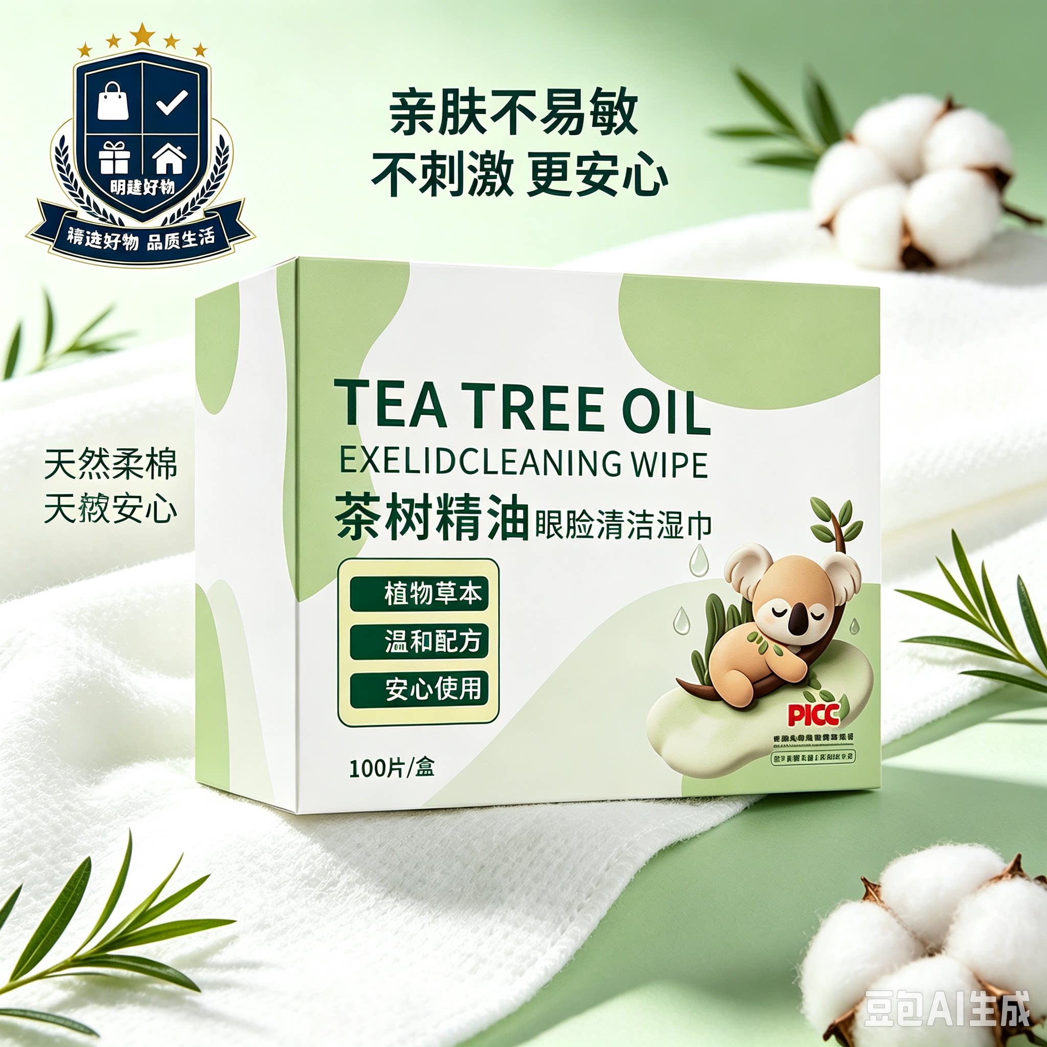 眼睑专用清洁温和湿巾眼部温和舒缓眼干眼涩眼疲劳除螨CX2