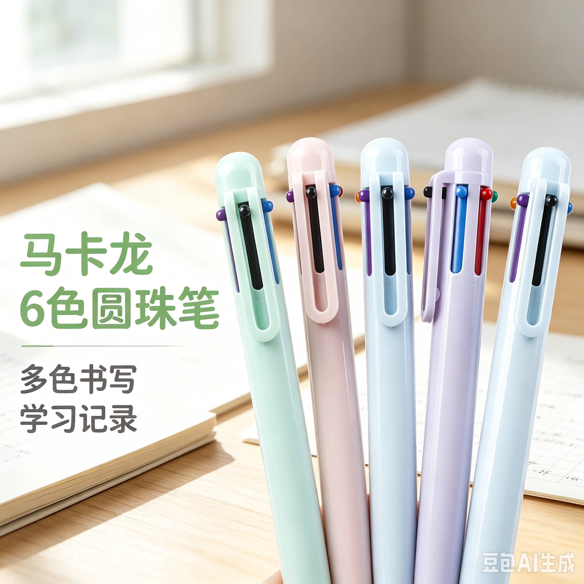 【下单立减50】马克龙多色笔按动多色学生用分类标记速干ZX
