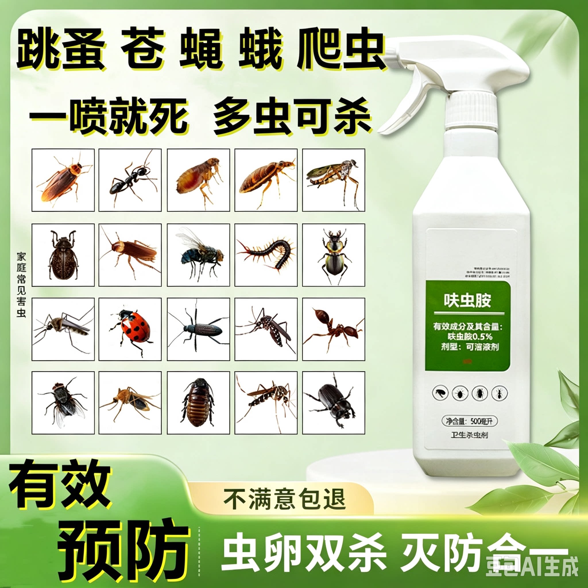 除灭蚂蚁喷剂家用厨房室内灭蚁杀黑红蚂蚁喷剂呋虫胺CX