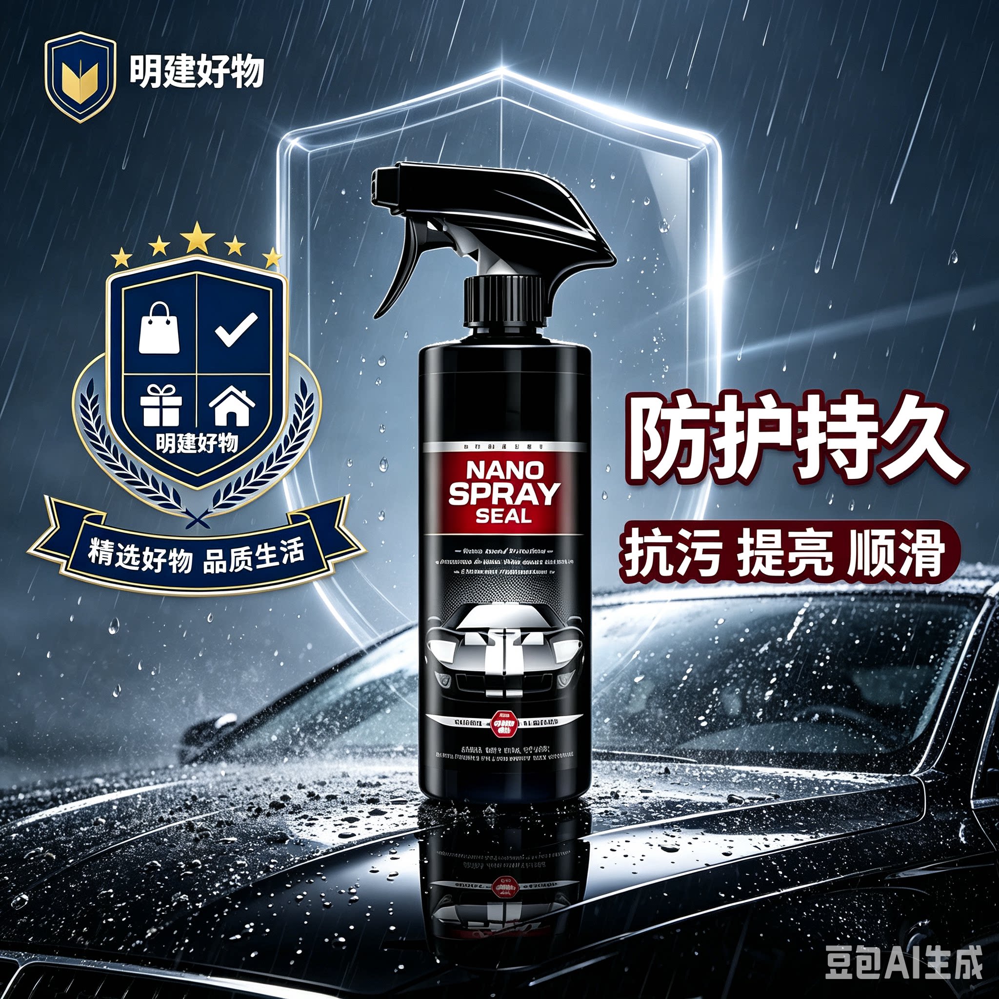 汽车镀膜剂车漆玻璃镀晶驱水速效洗车镀膜防护液车用 车载好物CX