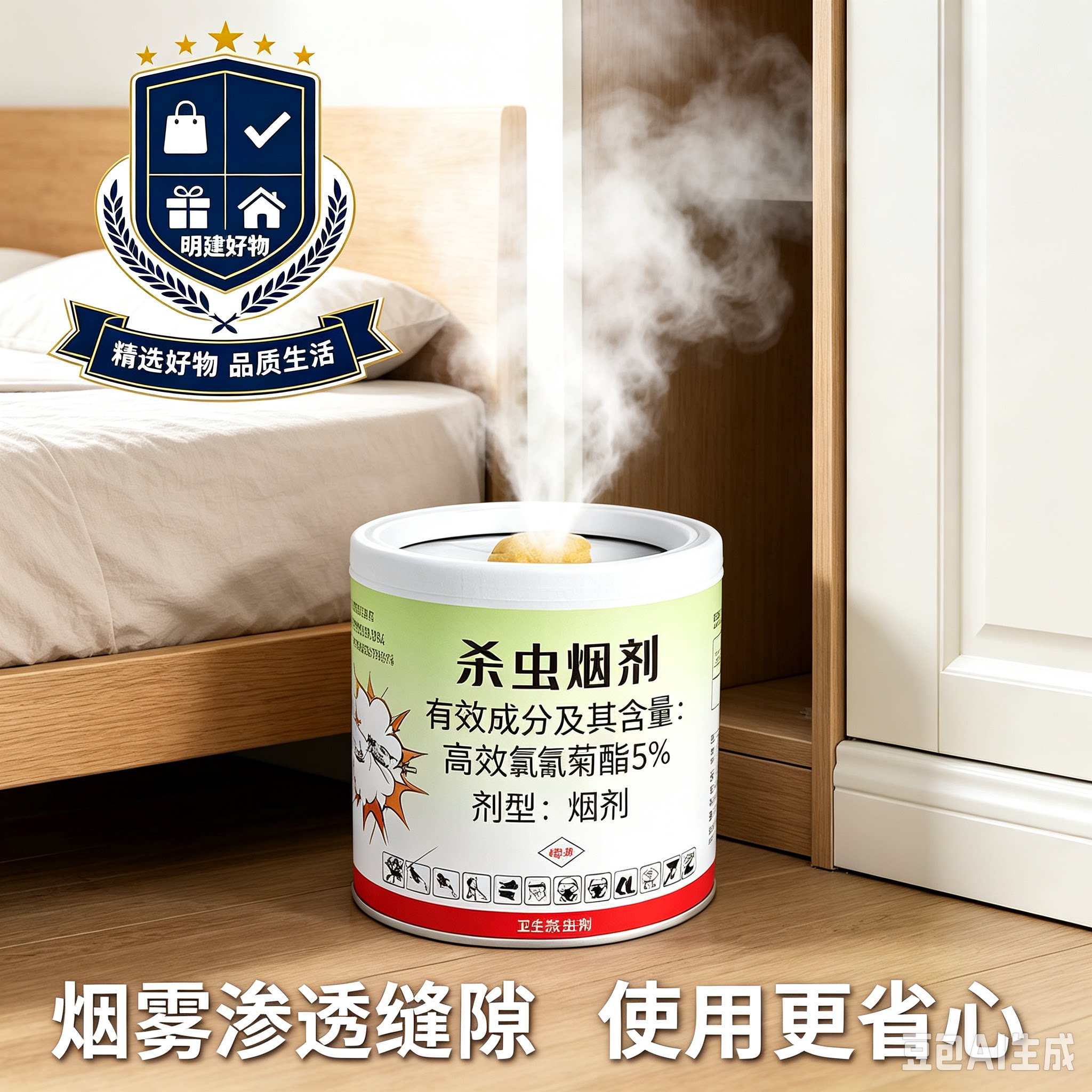 杀虫烟剂跳蚤药家用强效蟑螂药蜘蛛臭虫蚊子蚂蚁杀虫烟雾CX2