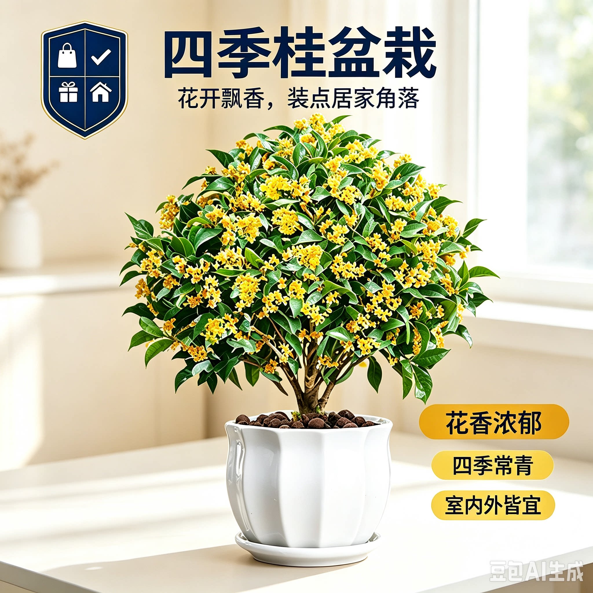 桂花树苗四季桂盆栽浓香型室内阳台庭院地金丹桂花卉简单栽种CL2