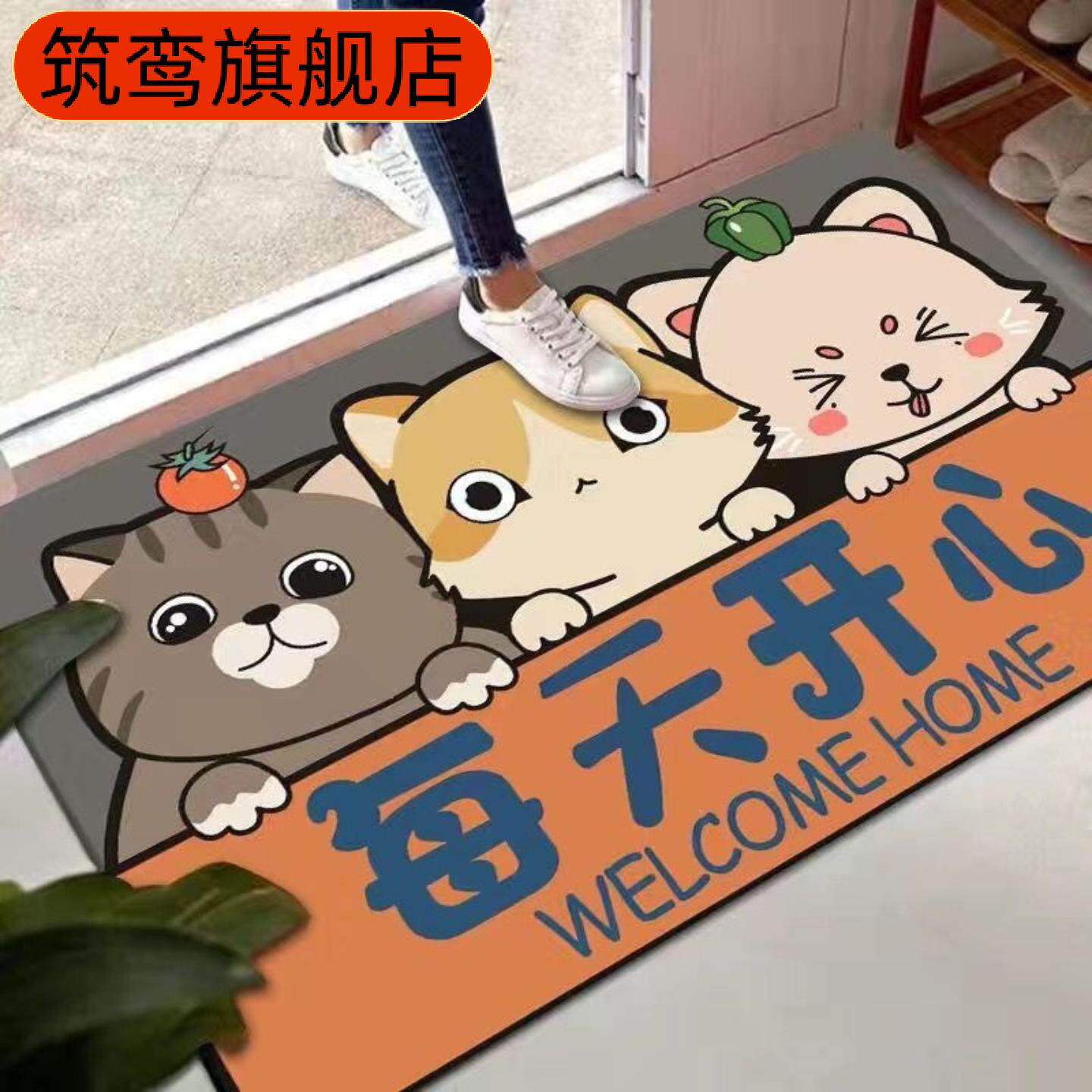 进门地垫入户门门口地垫脚垫垫子浴室吸水防滑可裁剪门厅客厅家用