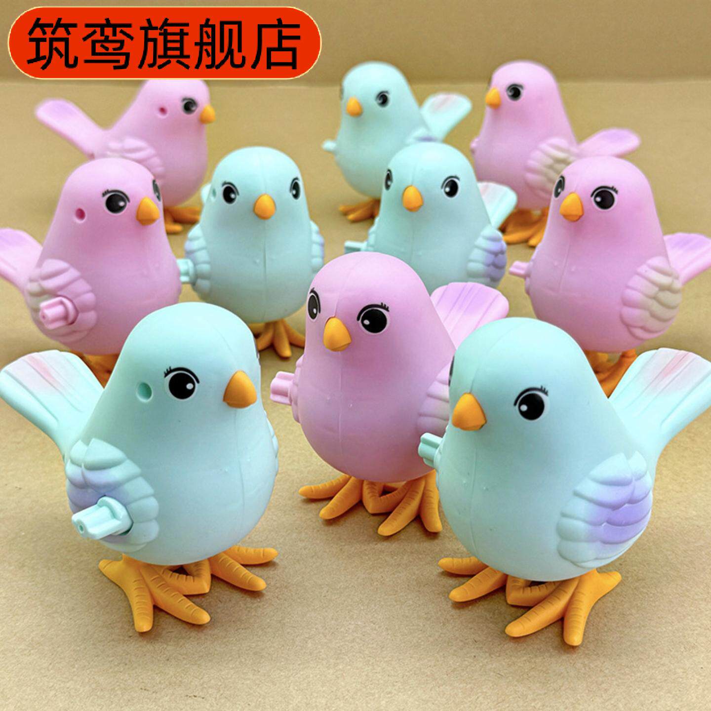 网红发条跳跳小鸟玩具｜仿真动物