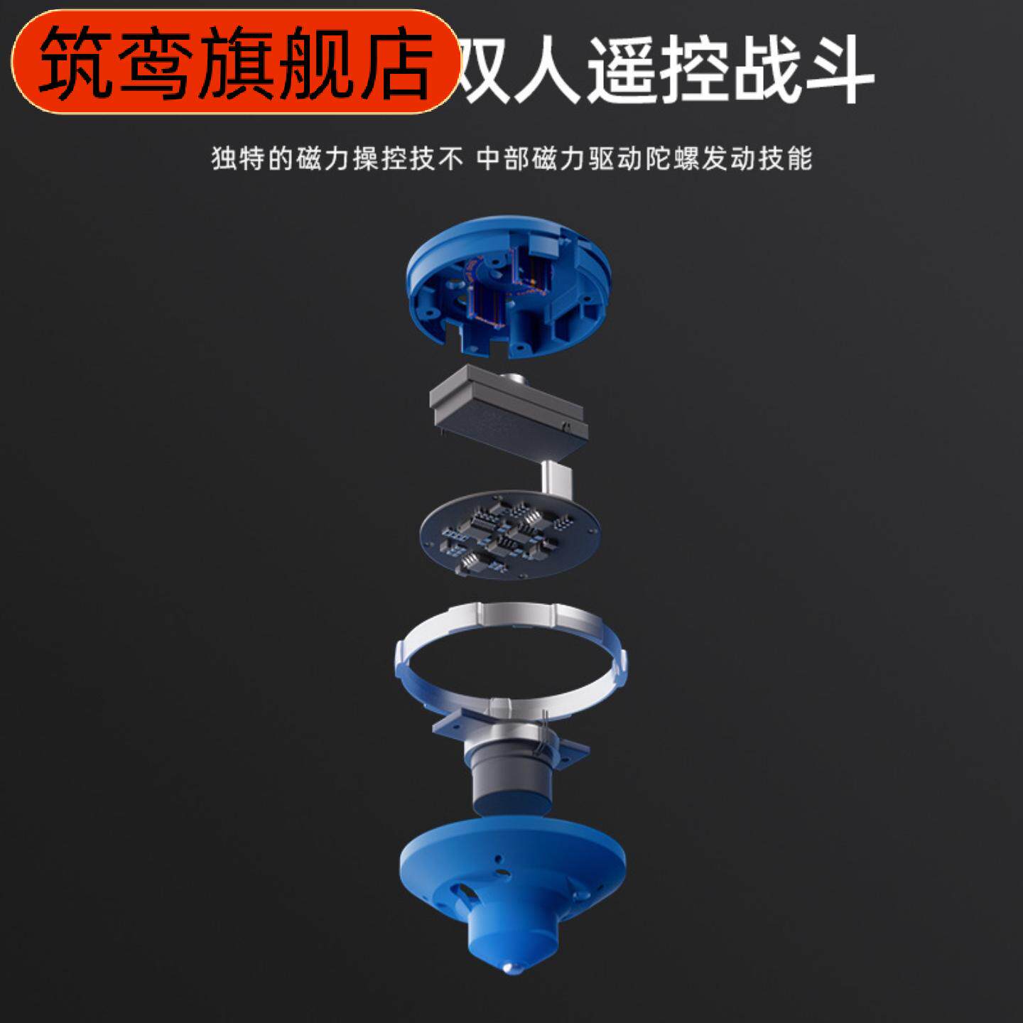 遥控双人对战陀螺游戏男孩玩具战斗陀螺盘儿童玩齿轮电动螺旋爆旋