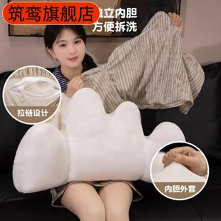 靠山抱枕新中式客厅沙发靠背办公室椅子腰枕异形艺术护腰靠垫