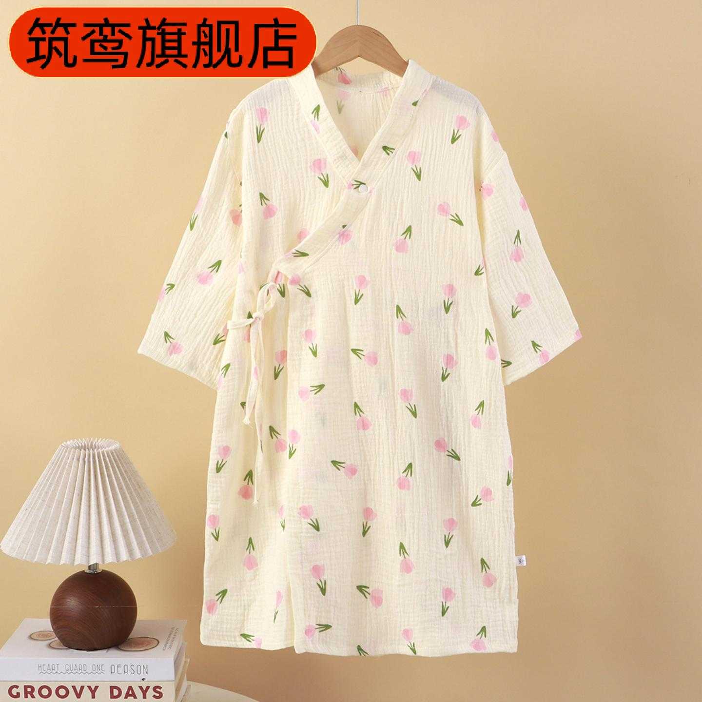 男童女童夏季薄款卡通浴袍春秋季