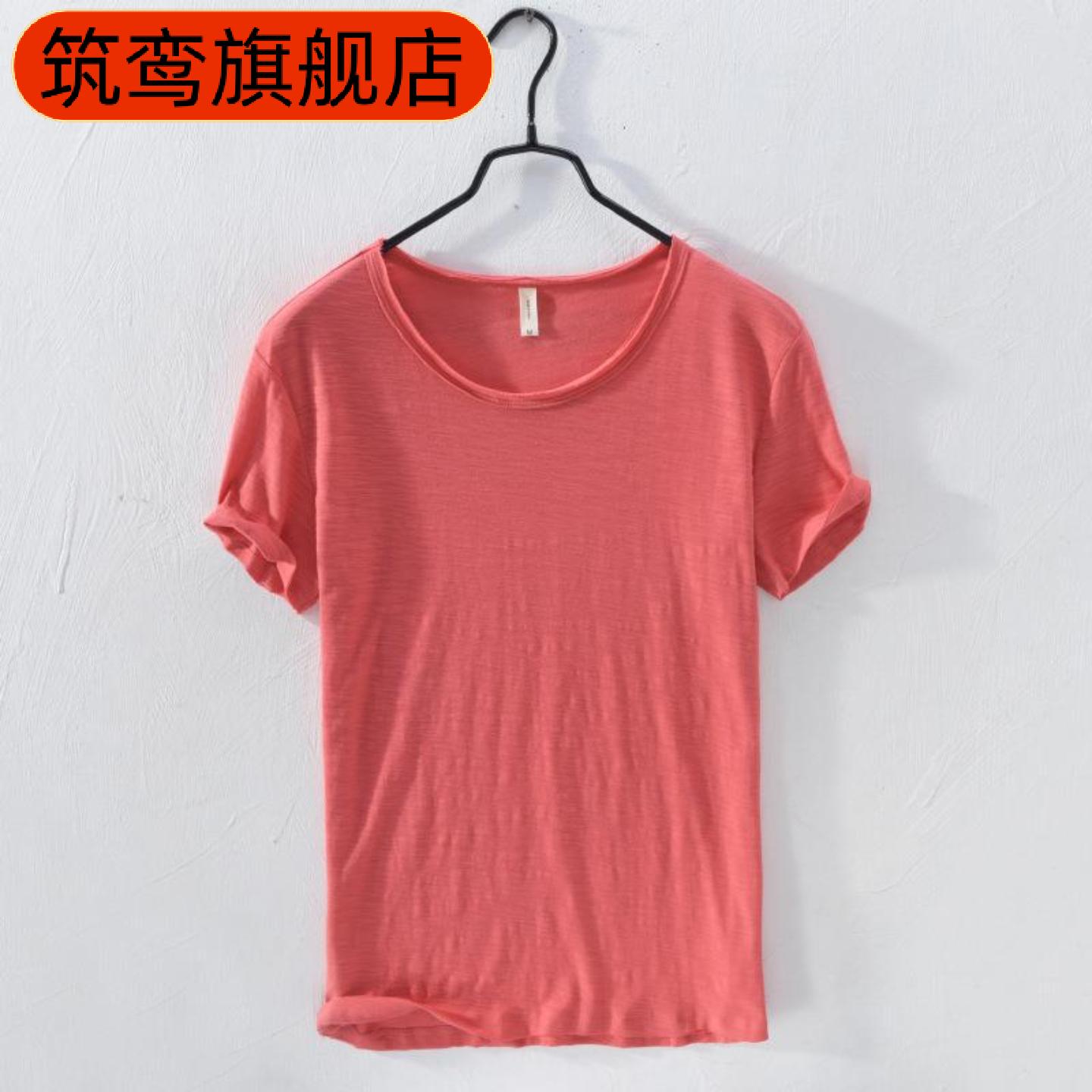 短袖休闲纯色薄款圆领打底汗衫