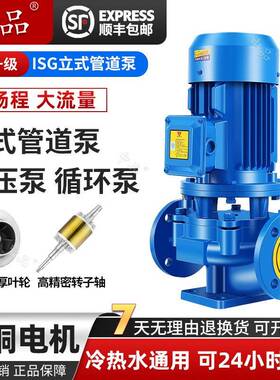 IRG/ISG立式管道离心泵380V增压泵冷热水循环锅炉耐高温管道泵