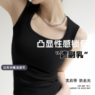 无袖韩版修身背心简约风上衣女装