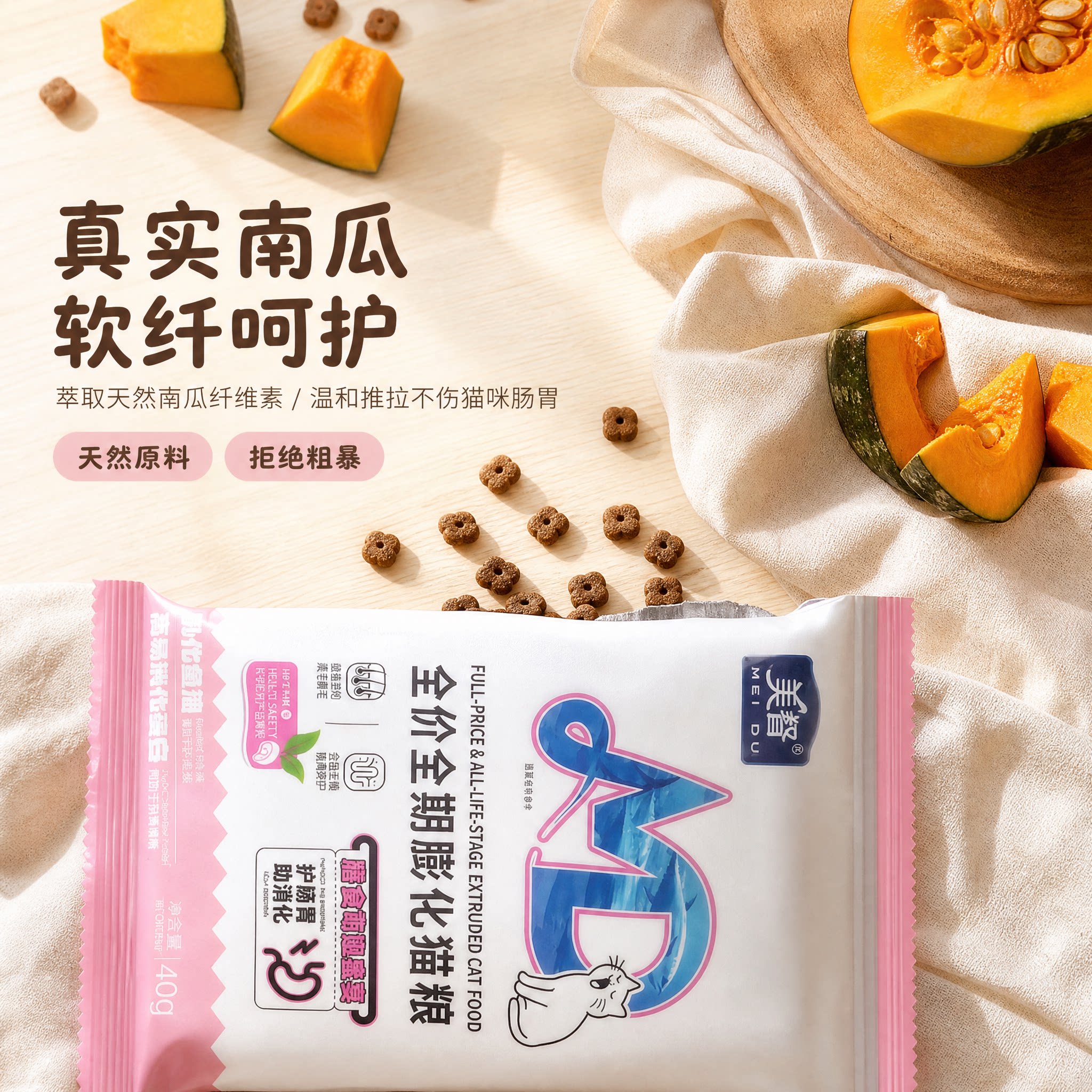 美督猫粮全价全期膨化猫粮科学配方严选原料营养全面营养丰富真味
