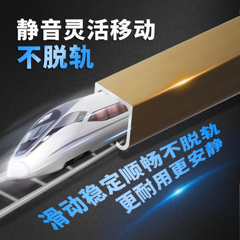 固特加厚木门移门静音吊轮吊滑轮轨道推拉门吊轮吊轨厨房滑轮8轮
