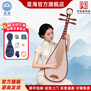 星海琵琶乐器特氏古夷苏木初学考级演奏成人红木专业琵琶8913