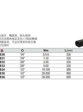易尔拓扭力扳手YT-07830系列 带表盘式扭力扳手 0-5Nm/0-300Nm