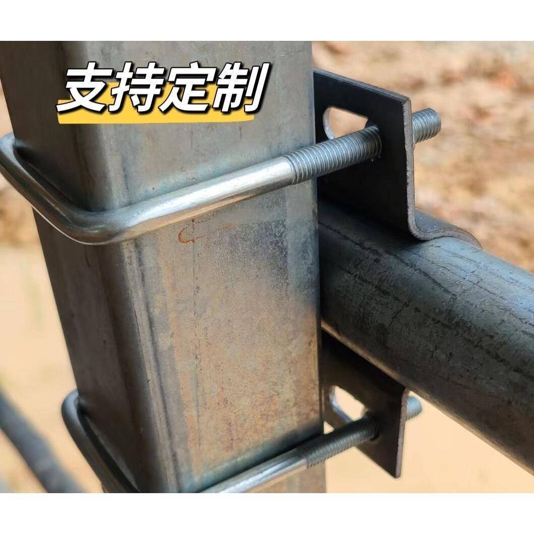 双u型卡扣钢管十字卡扣连接件固定器双丝盖板园管鹰架卡扣图片