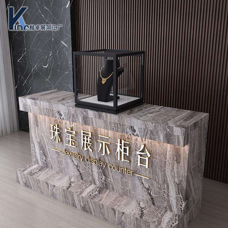 商场珠宝展示柜黄金首饰展柜玉器银饰陈列货架高端品展示柜台