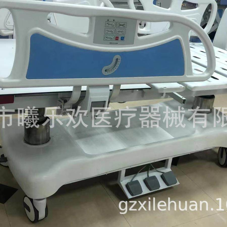 ICU电动抢救床电动五功能升降病床多功能立柱升降病床电动溶栓床 - 实物图