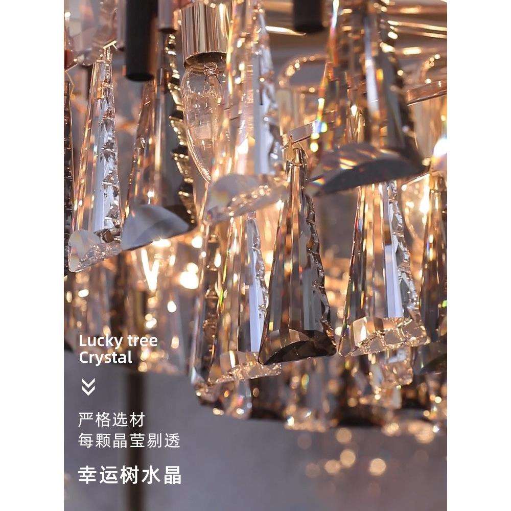 轻奢水晶吊灯客厅灯实体店2021年新款餐厅灯现代港式卧室灯具成套