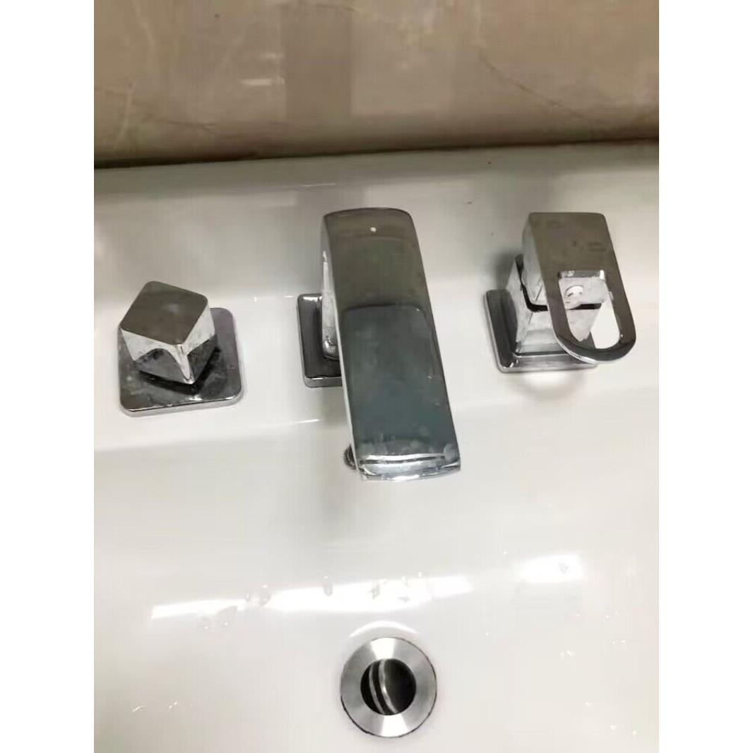 洗脸盆浴室柜水龙头冷热分离水龙头配件开关垂直拉出四件套三件套