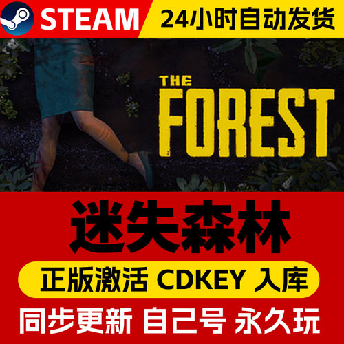 Steam正版迷失森林激活码cdk在线联机全DLC激活入库国区全球区The Forest电脑PC中文游戏