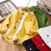 春秋款 中大童上衣外套休闲时尚 薄款 2025新款 帅气宝宝 长袖 男童衬衫