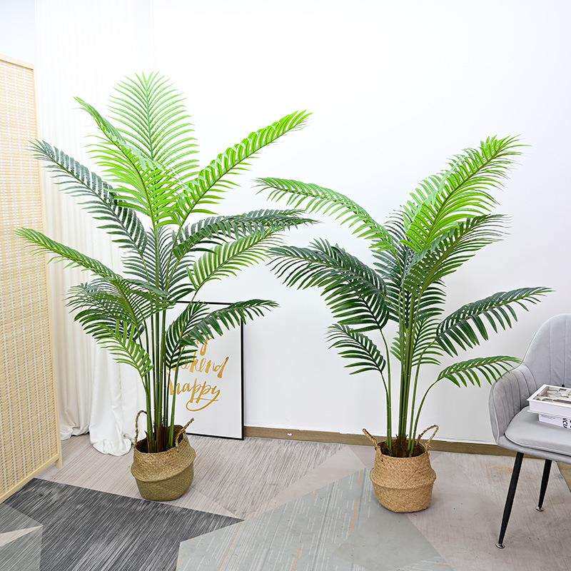 北欧仿真盆栽假植物室内假树绿植盆景热带凤尾葵散尾葵贵妃葵现货