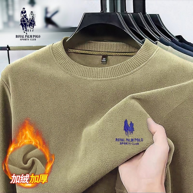 【双面奥粒绒】男士冬季爆款加绒卫衣加厚保暖圆领长袖打底衫上衣