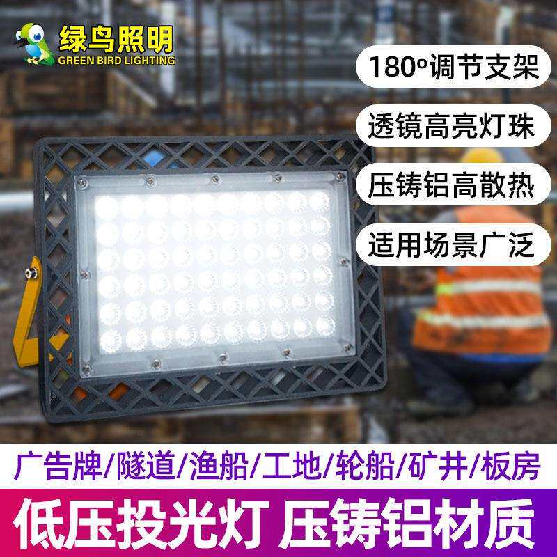 led低压投光灯12V24V户外防水110V127V泛光灯工程工地照明灯