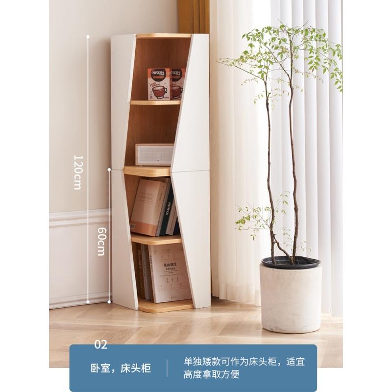 角柜转角柜书架歪柜子玄关书柜拐角墙角置物架角落创意三角柜弧形