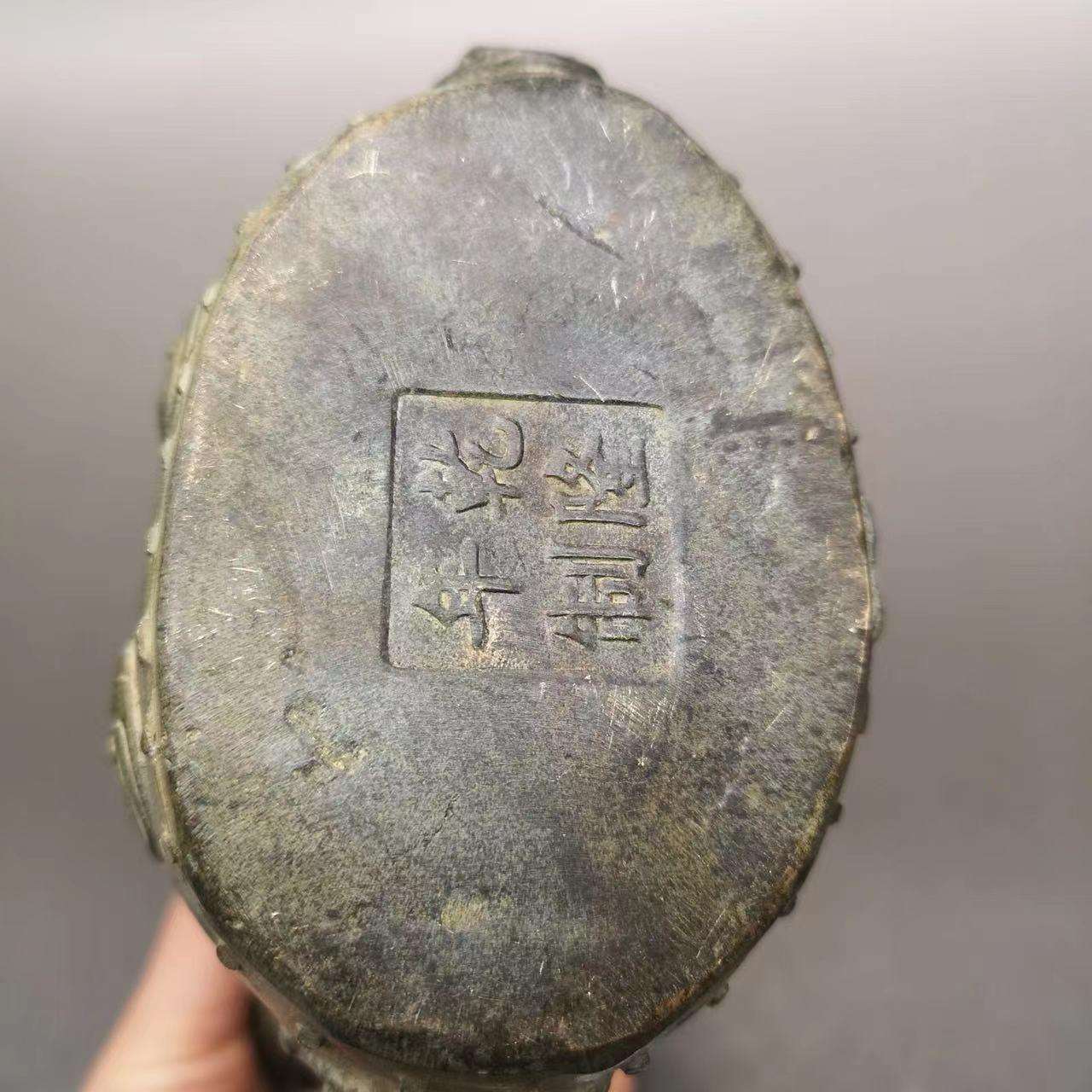 古董古玩仿古铜加厚马摆件生肖摆件居家收藏乡下收老物件
