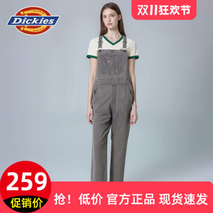 [纯棉]Dickies帝酷适牛仔背带裤女款2026春秋新款宽松百搭连体裤