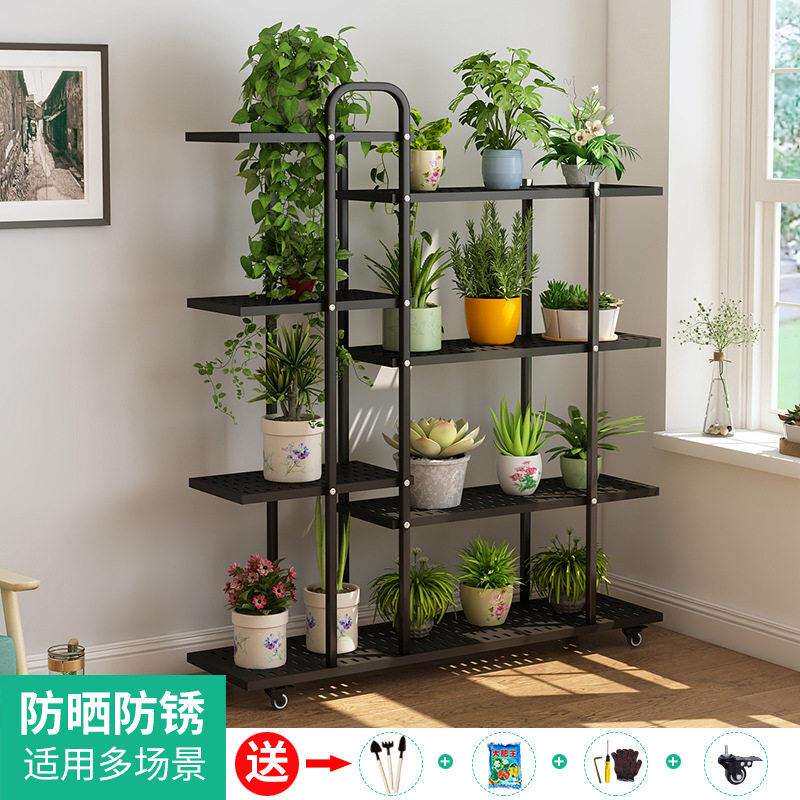 欧式花盆架多层铁艺花架置物架客厅落地式室内阳台吊兰绿萝花架子