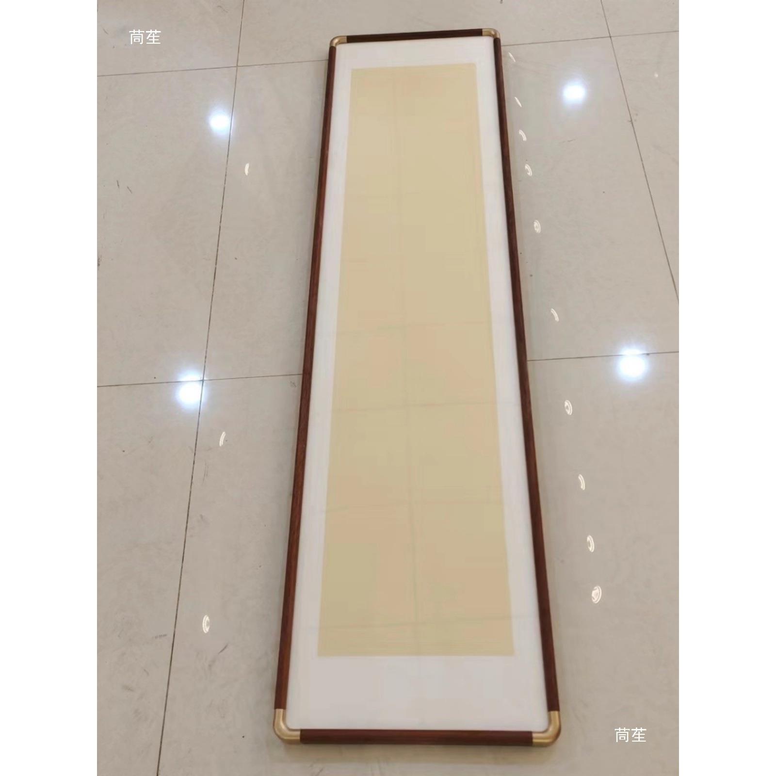 画框明式实木仿铜角细画框装裱画框塑铜角框小明边框书法字画线条