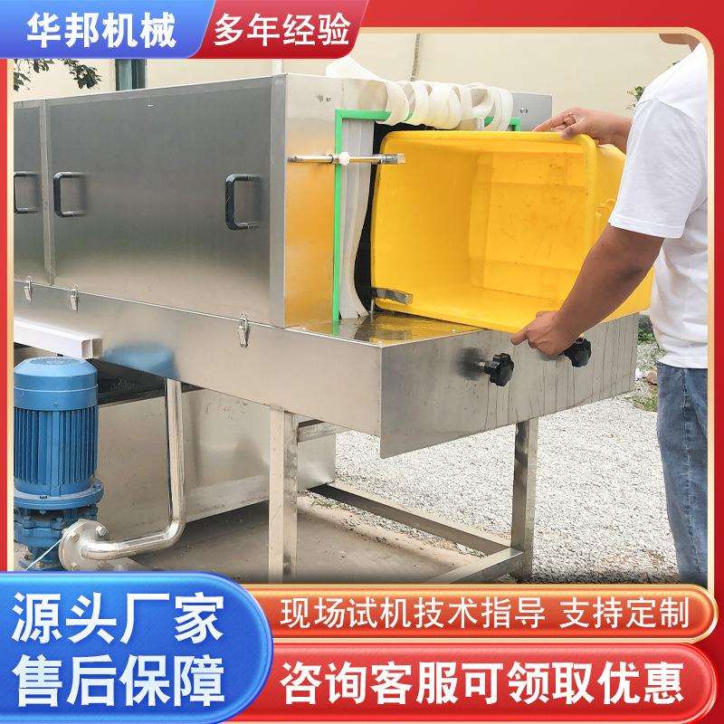 塑料食品周转筐清洗机 鸡笼子鸡柳筐子清洗设备 隧道式洗筐机