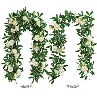 跨境人造仿真植物藤条婚礼家居装饰仿真藤森系花园场景布置假花藤