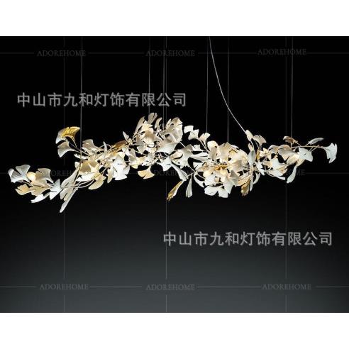 北欧陶瓷银杏花瓣楼梯吊灯酒店大堂售楼沙盘高端别墅走廊工程灯具